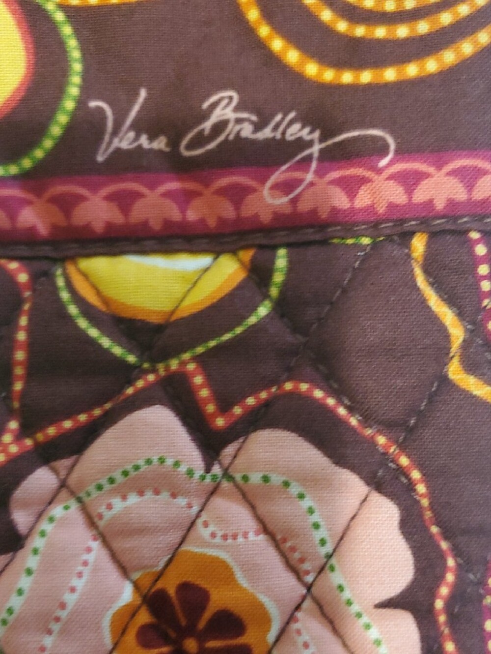 Vera Bradley Brown Floral Curling,flattening irons/anything That Fits. 12x4in - Picture 3 of 7